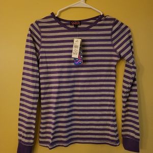 Girls Long Sleeve Striped Shirt